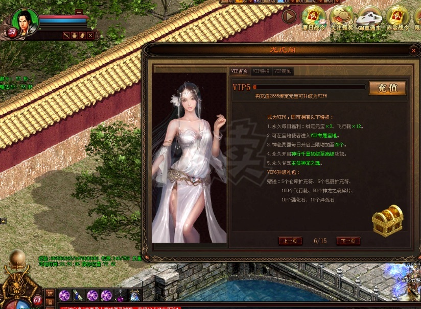 传奇世界-账号-[法师 61级]VIP5，1100绑定元宝有22级豹子