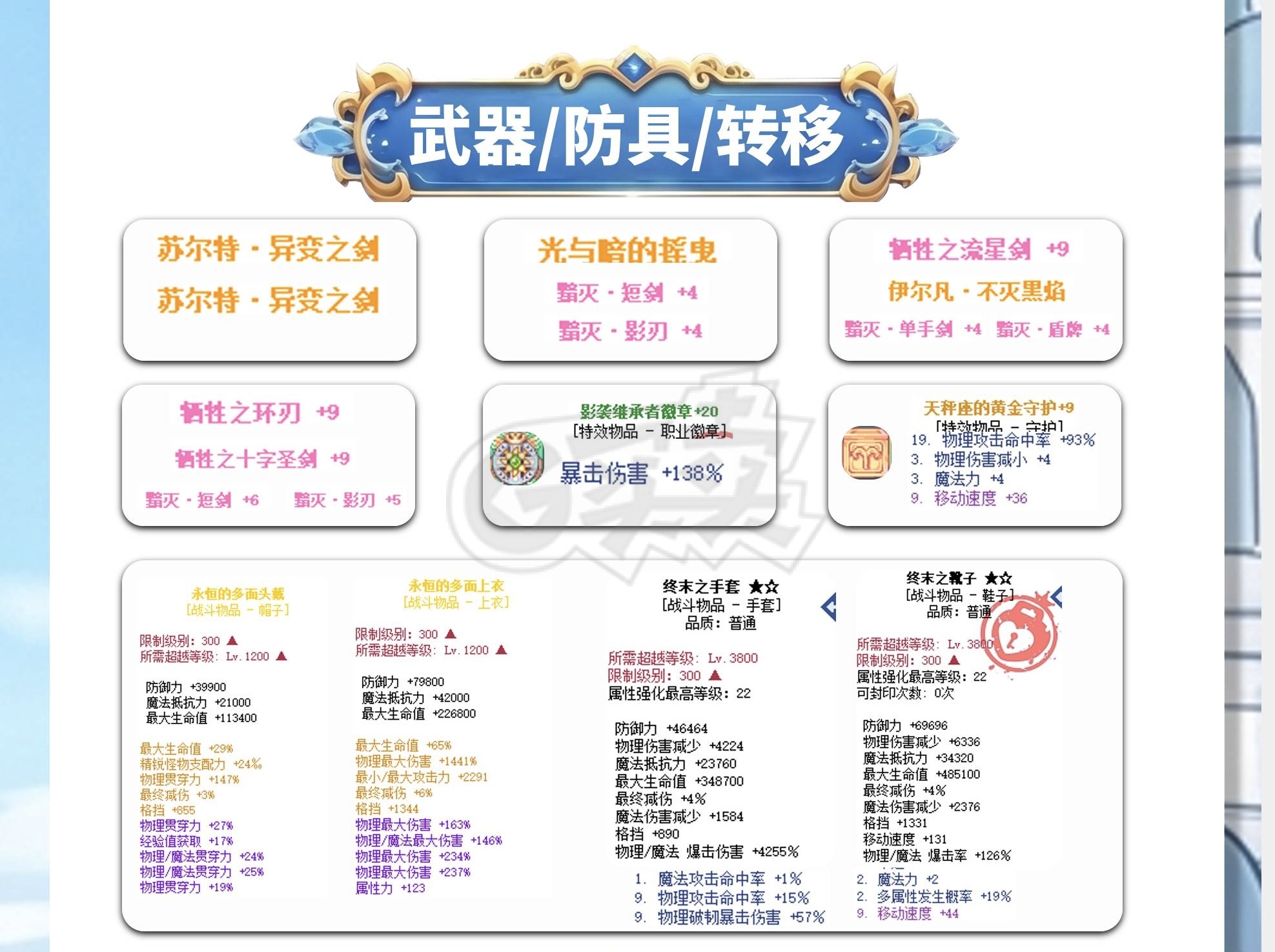 彩虹岛-账号-[英雄 300级]95S深邃25时尚2400分 10连体