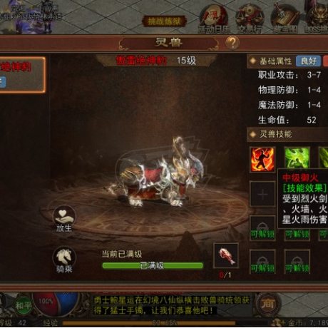 传奇世界无双-账号-[火皇 42级]赤焰区5级豹子1.1万战力70魔法27火攻法师