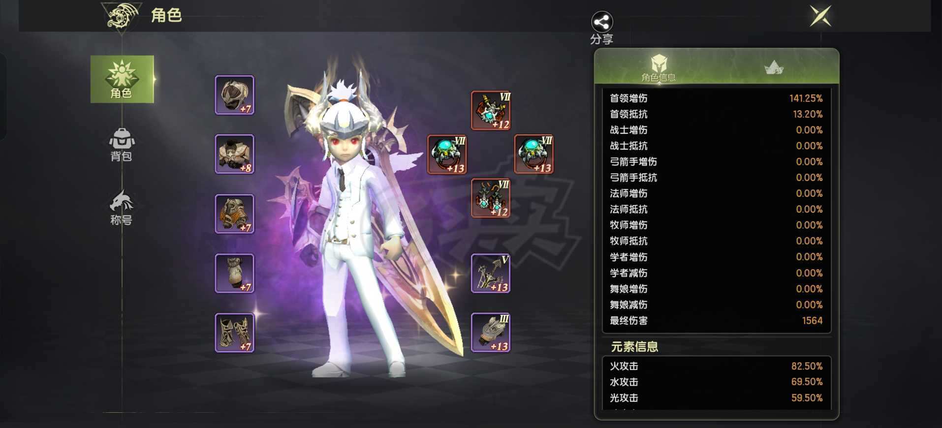 龙之谷世界-账号-[黑暗复仇者 60级 ]140首110火10无双100大