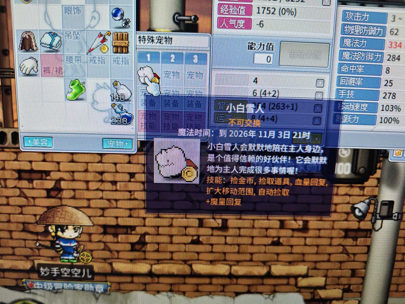 冒险岛怀旧服-账号-[冰雷法师 51级]51级冰雷带黄伞