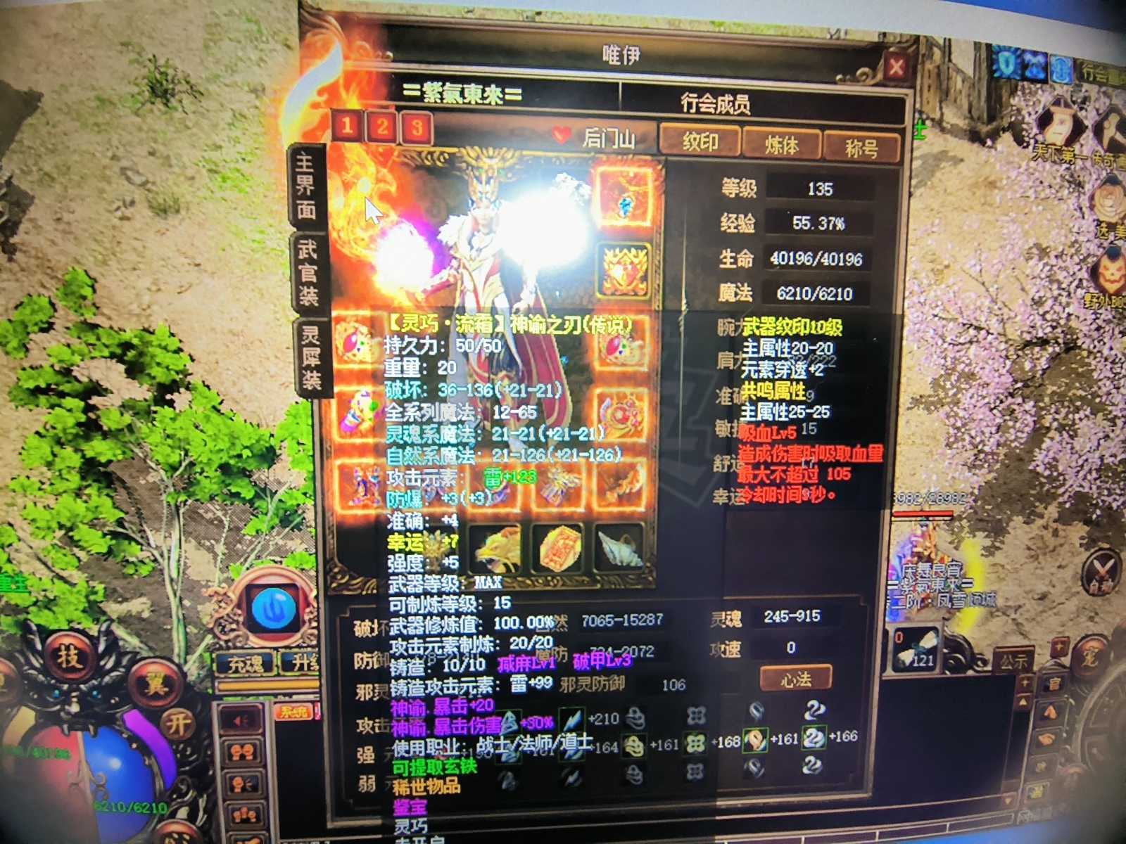 传奇3-账号-[法师 135级]十三转，五阶
