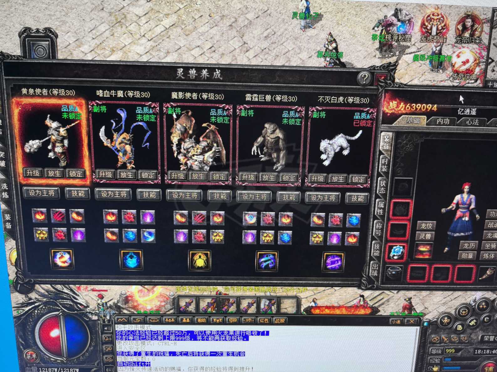 热血传奇-账号-[刺客 999级]*D多个极品号