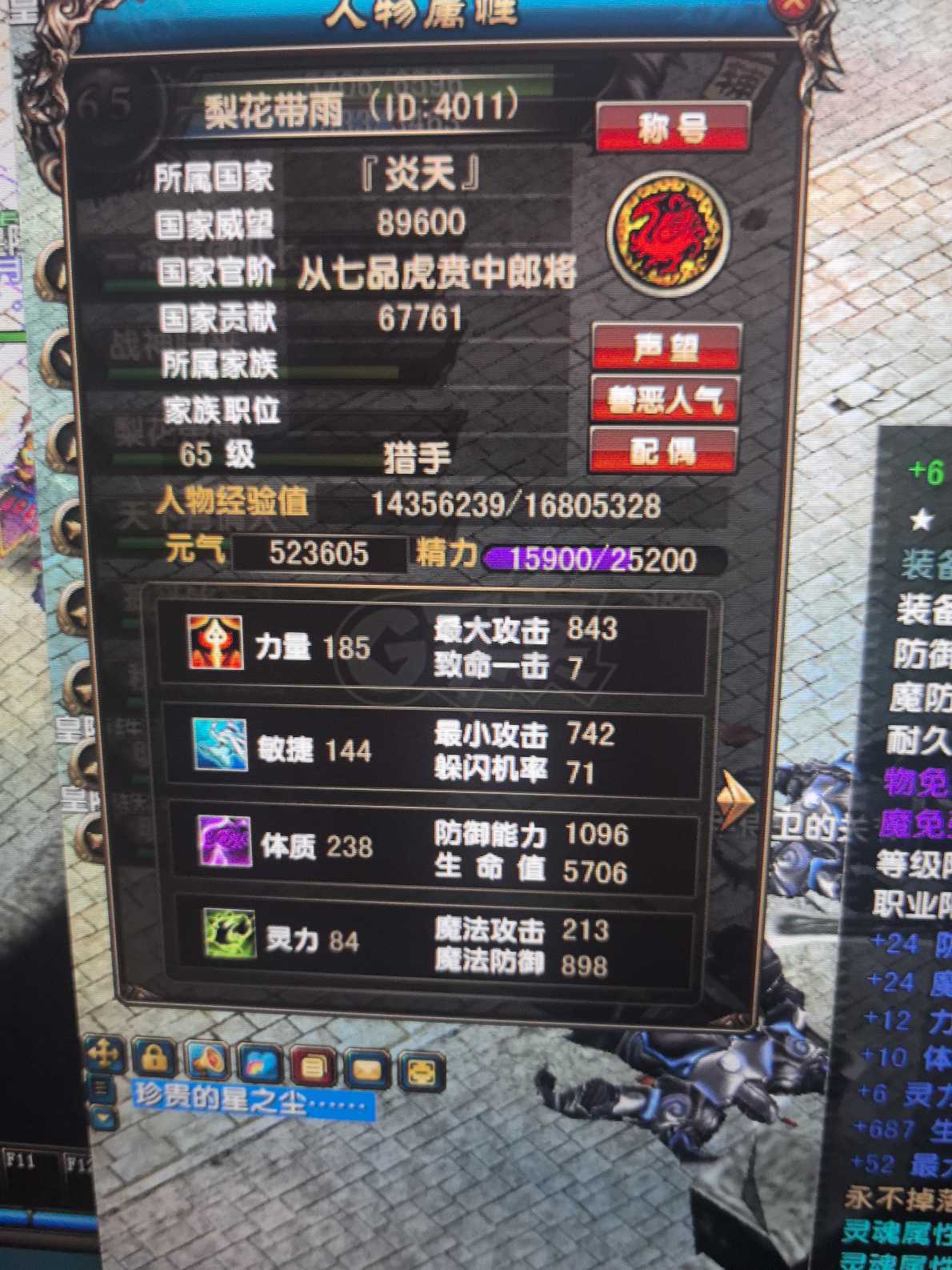 风云-账号-[猎手 炼气期*1阶]68.2级完美魔化套猎手