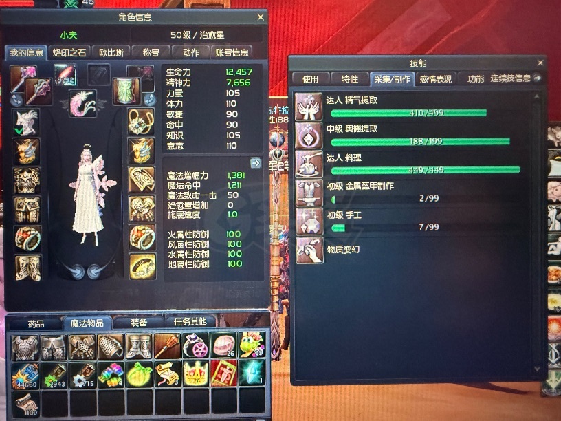 永恒之塔-账号-[治愈星 50级]外形*全套精千10盾12法杖12德巴10裸增幅2591