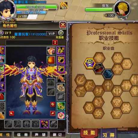 星尘传说-账号-[死灵法师 100级]可改名可转职